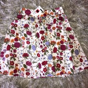 H&M Flower Skirt | Skater Skirt | NEW